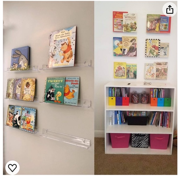 Accents 6 Pack 15 Inch Acrylic Invisible Floating Bookshelf Ledge